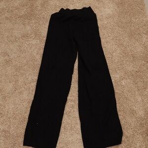 A&F Black Ribbed Flared Pants Size Small
